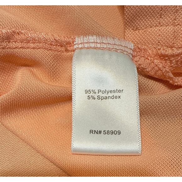 Class Club Moisture Wicking Peach Polo Youth 14-16 - Picture 4 of 7